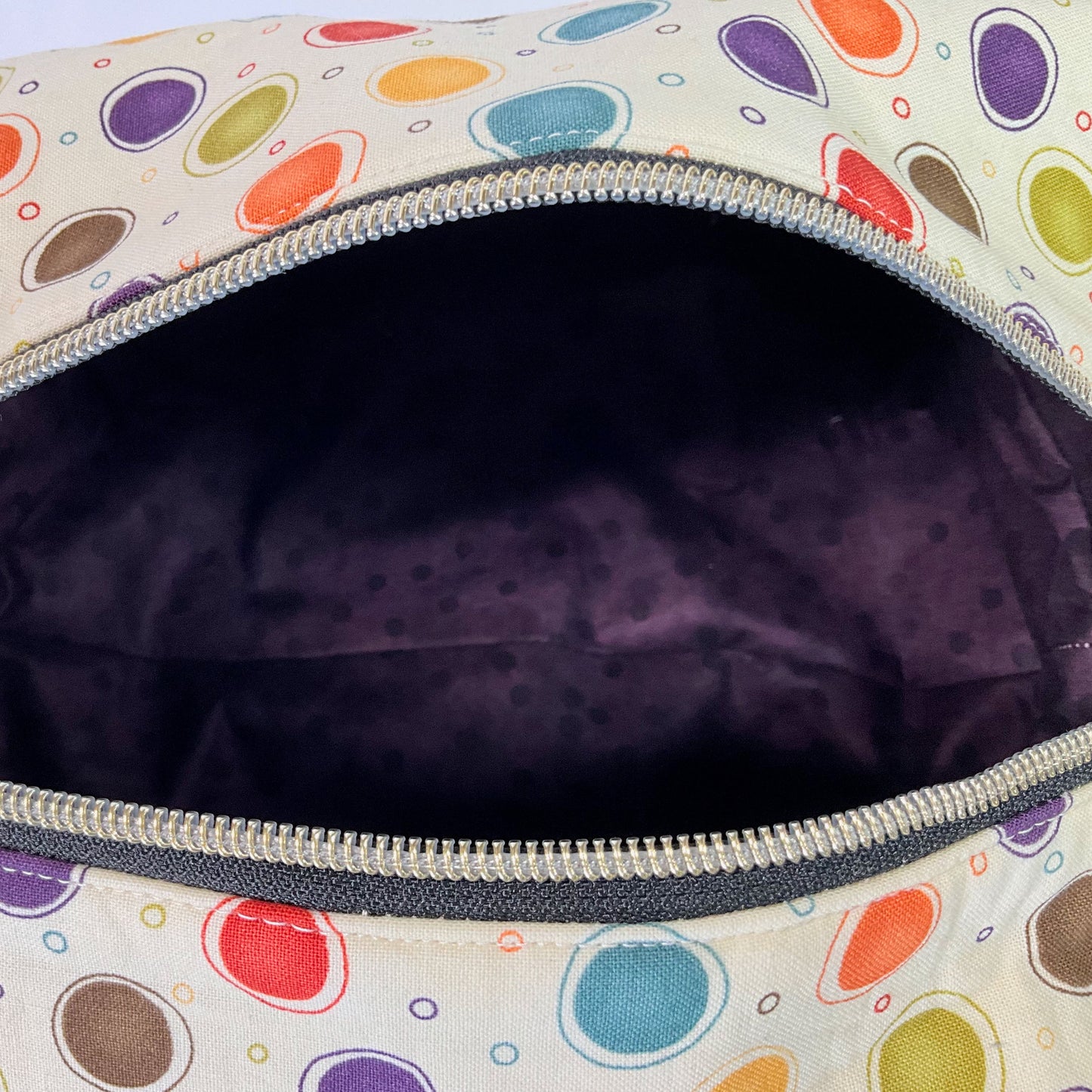 Travel Bags Large Boxed Bottom - Dots & Grids - Premium Cotton