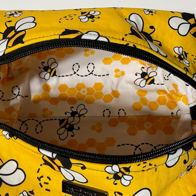 Travel Bags Large Boxed Bottom - Bee Themed - Premium Cotton