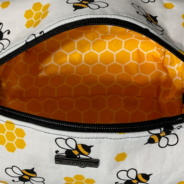 Travel Bags Large Boxed Bottom - Bee Themed - Premium Cotton