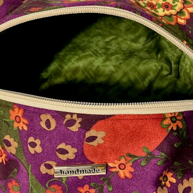 Travel Bags Large Boxed Bottom - Floral - Premium Cotton