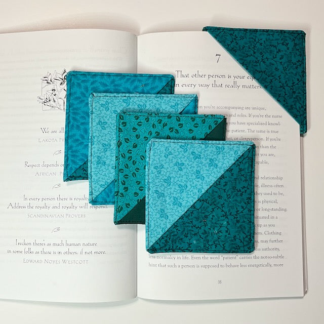 Fabric Corner Bookmarks - Sets of Five