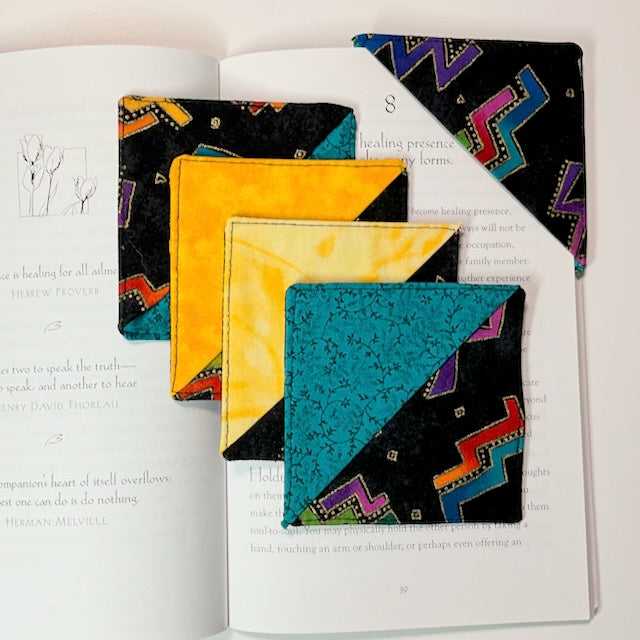 Fabric Corner Bookmarks - Sets of Five