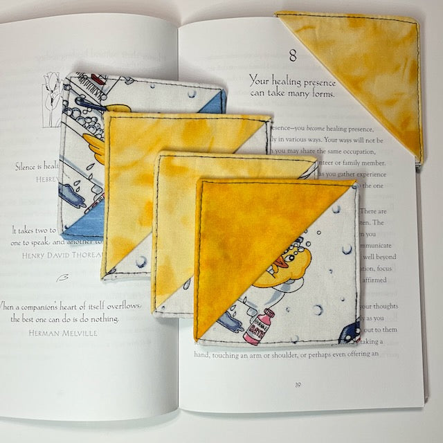 Fabric Corner Bookmarks - Sets of Five