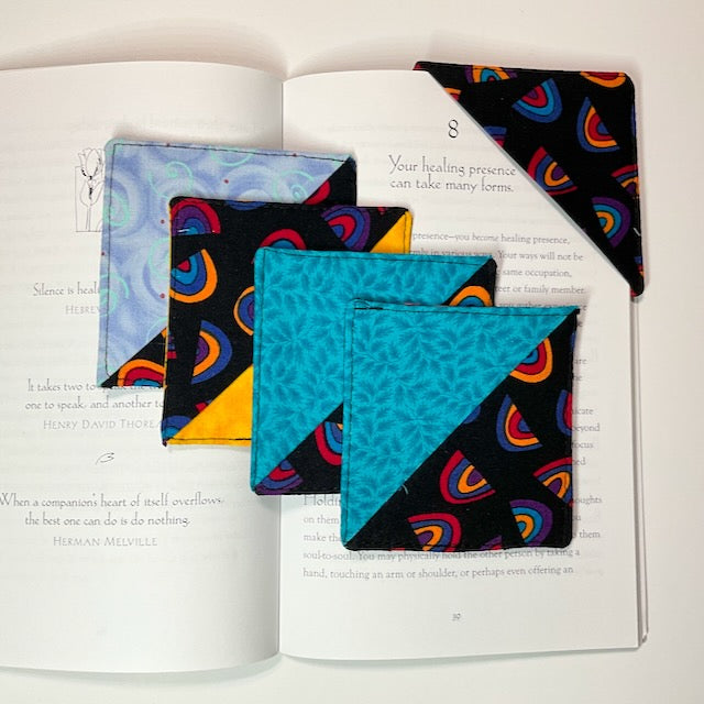 Fabric Corner Bookmarks - Sets of Five