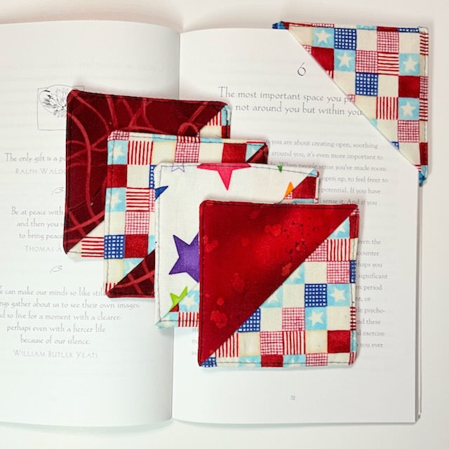 Fabric Corner Bookmarks - Sets of Five