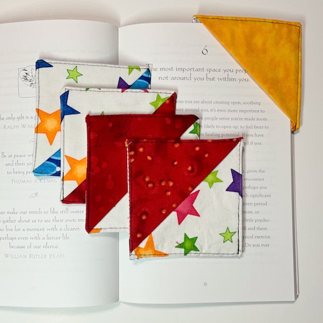 Fabric Corner Bookmarks - Sets of Five