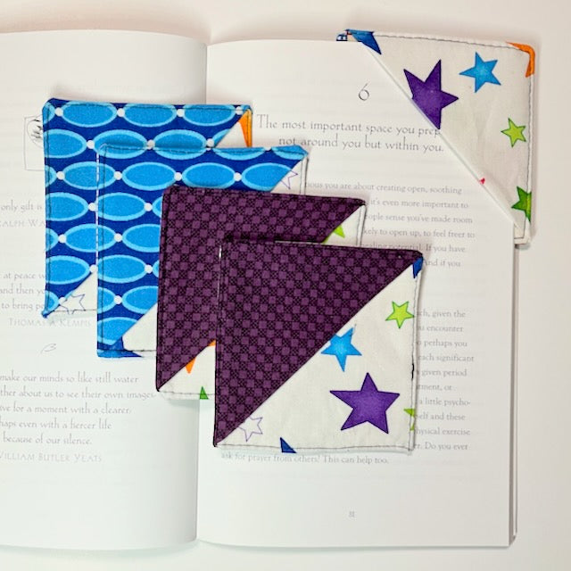 Fabric Corner Bookmarks - Sets of Five