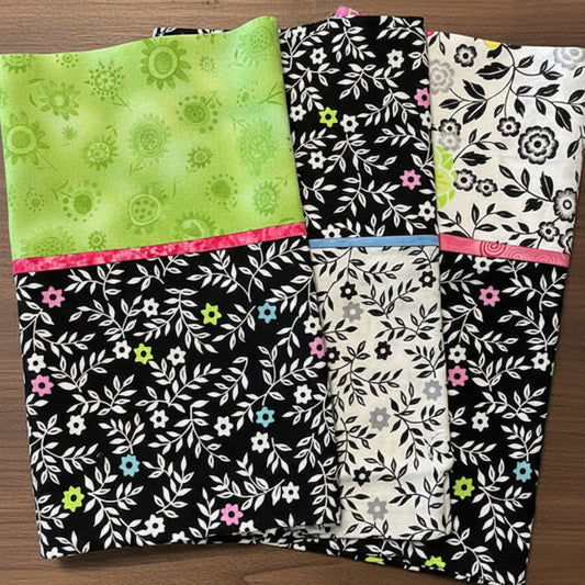 Pillowcases with floral patterns 