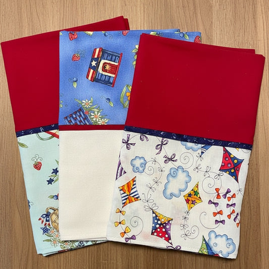 Collection of colorful Pillowcases with various patterns 