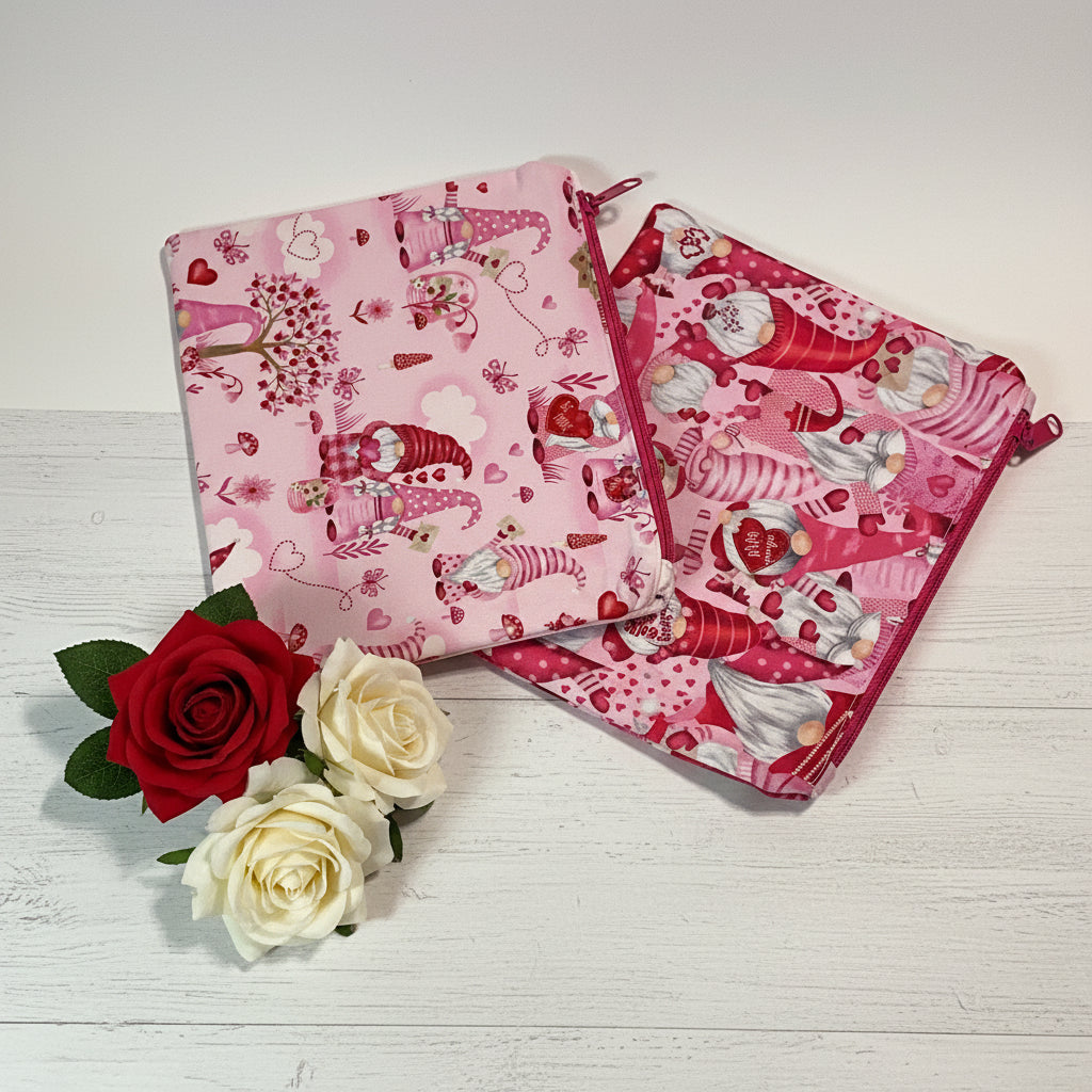 Handcrafted Zipper Organizer Bags - Valentine's Edition