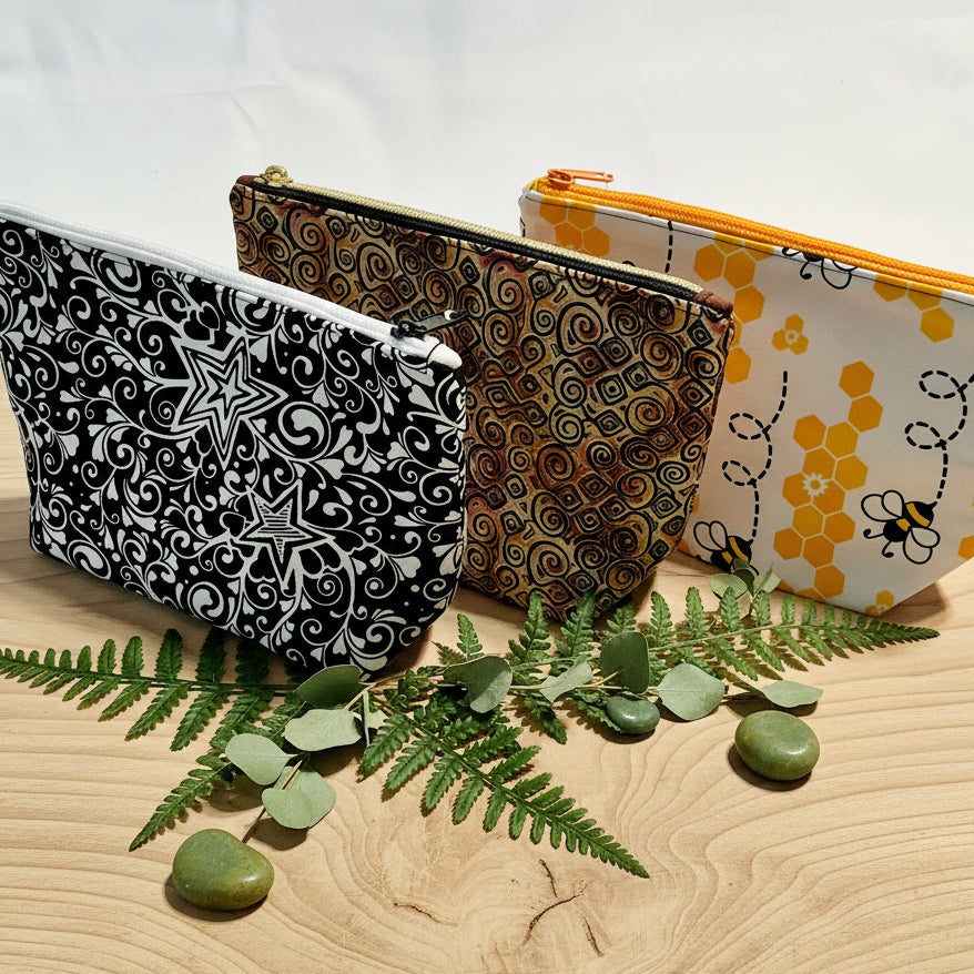 Handcrafted Zipper Organizer Bag - Flat Bottom