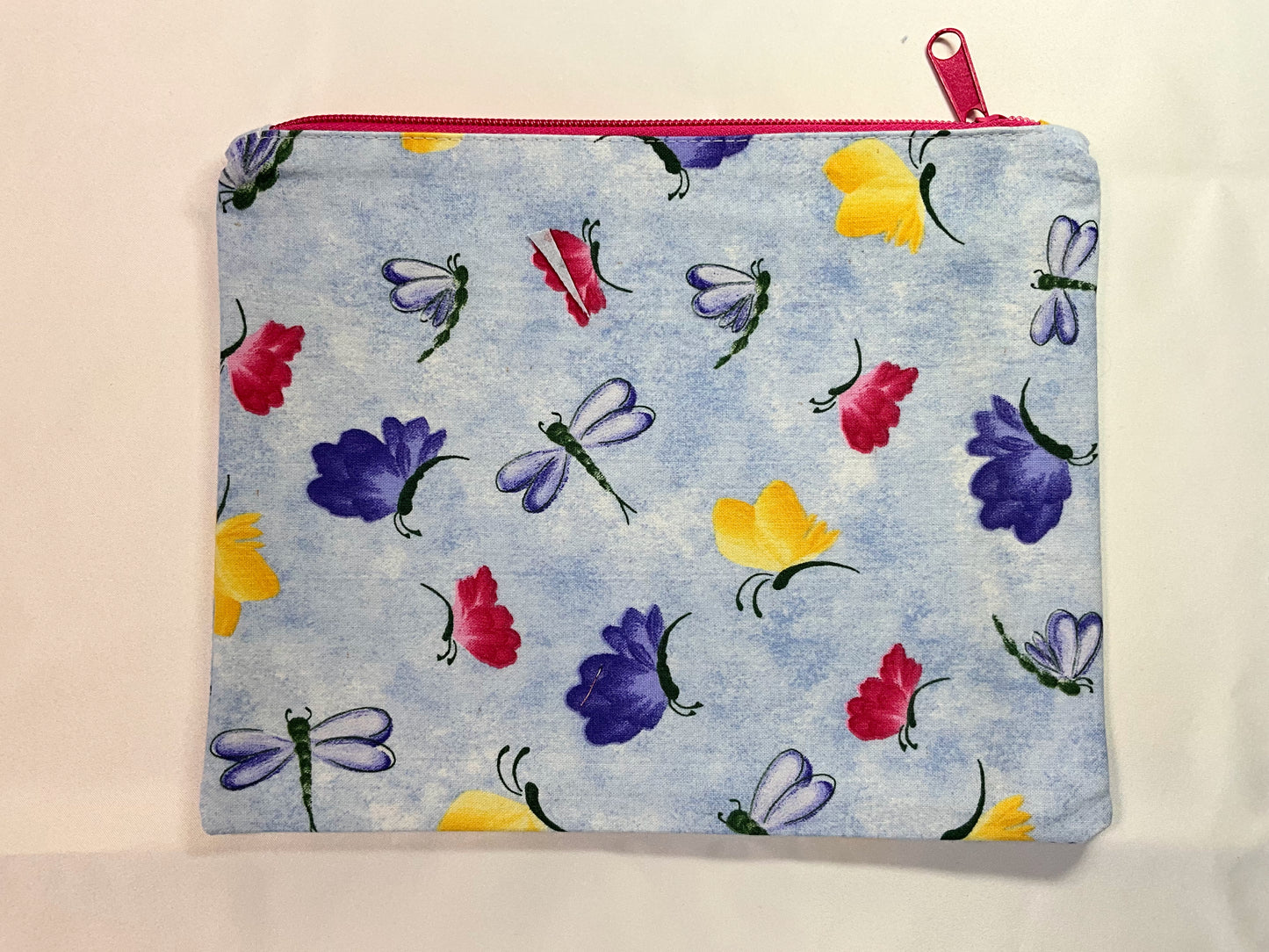 Handcrafted Zippered Pouch - Bees Bats Butterflies
