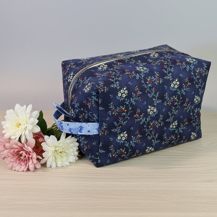 Travel Bags Large Boxed Bottom - Floral - Premium Cotton