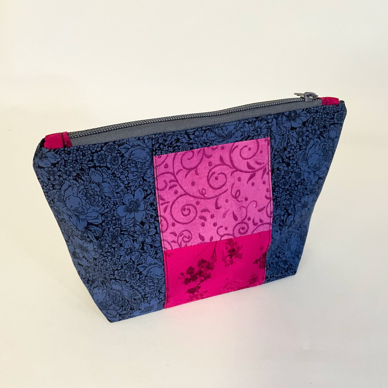 Handcrafted Zippered Bag With Gusset - Rainbow/Multicolors - Premium Cotton